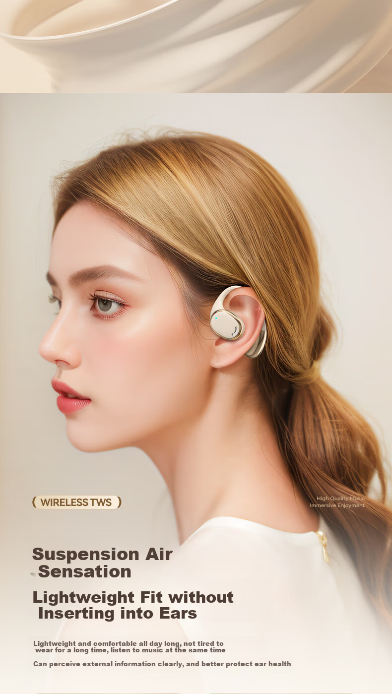 Zhigao Bluetooth Headphones, Bone Conduction Concept, IPX4 Waterproof, ENC Calling Noise Reduction, Open-Ear Non-In Sports Running Earphones 2