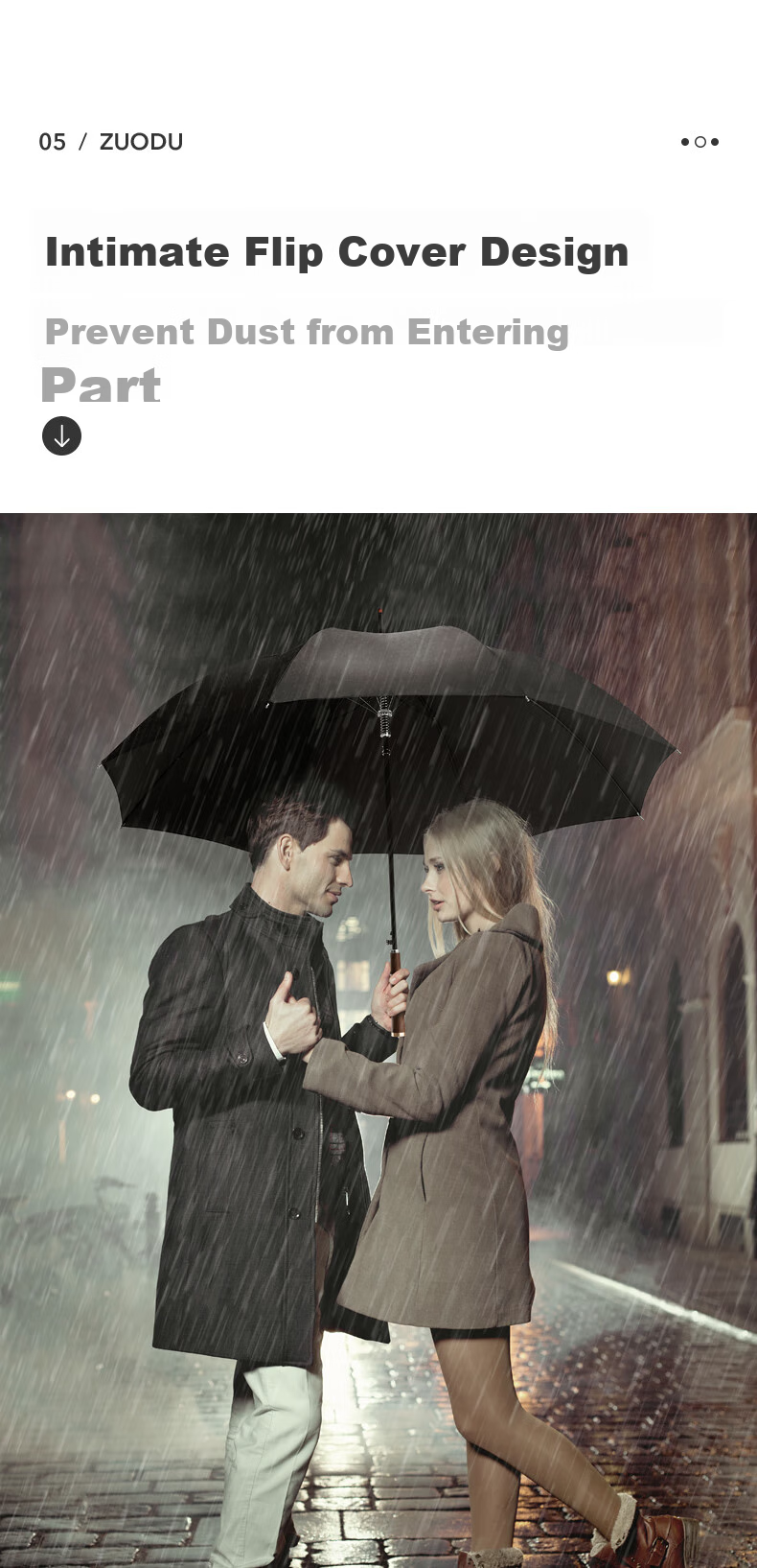 ZUODU Long-Handle Umbrella Straight Pole Rain Umbrella for Men, Enlarged Thickened Durable Windproof Business Straight Handle Umbrella Camping Double-Person Extra-Large High-End 6