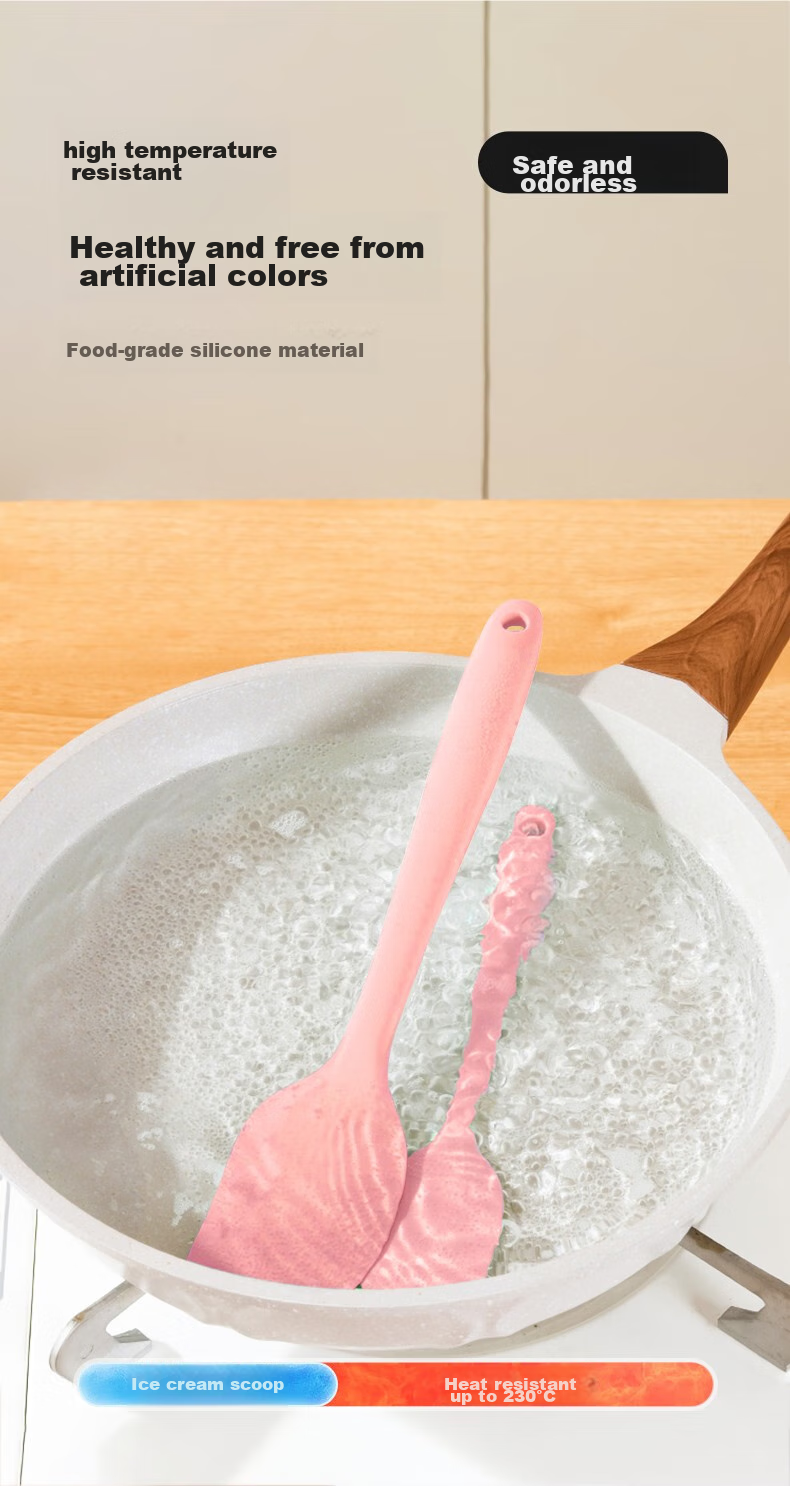 MEIJINJIA Large Silicone Spatula, Baking Tool, Cake Cream Butter Scraper, Oil Brush, Baby Food Tool, Mixing Spoo 5