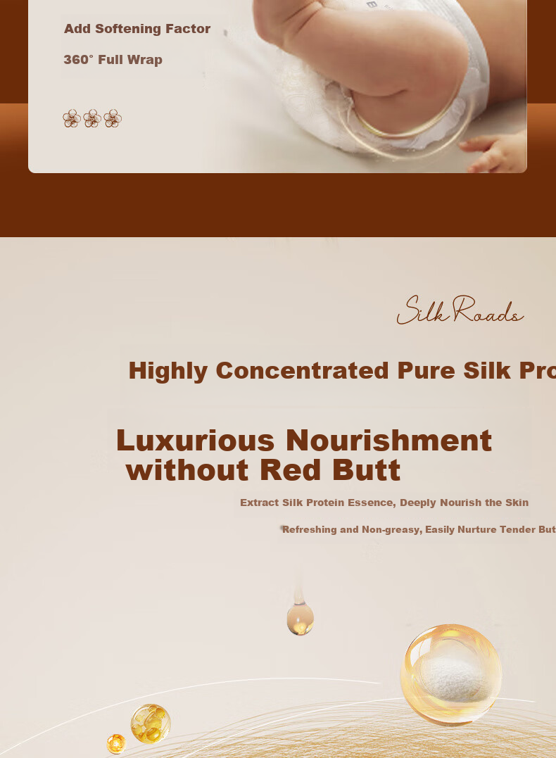 BUBU Silk Road Diapers, XL Size, 64 Pieces (11.5-14KG), Silk Extract, Ultra-Thin, Dry And Breathable 6