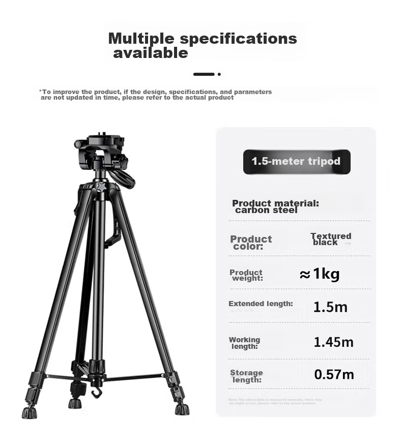 Shuotu Tripod, DSLR Camera And Mirrorless Camera Hydraulic 3D Gimbal Stabilizer, Photography Equipment, Portable Accessories, Phone Clamp, Vertical Shooting Quick Release Plate, Tripod Stand, 1.9 Meters 20
