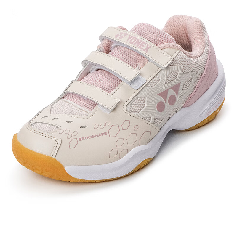 Кроссовки для бадминтона YONEX SHB101JRCR, детские, размер 35, бежево-розовые
