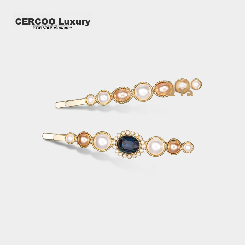 Cercoo Pearl Gift Series Hair Clips, Side Summer Ultra-Fairy Elegant High-End Feel Barrettes, Two Pieces Gift for Girlfriend