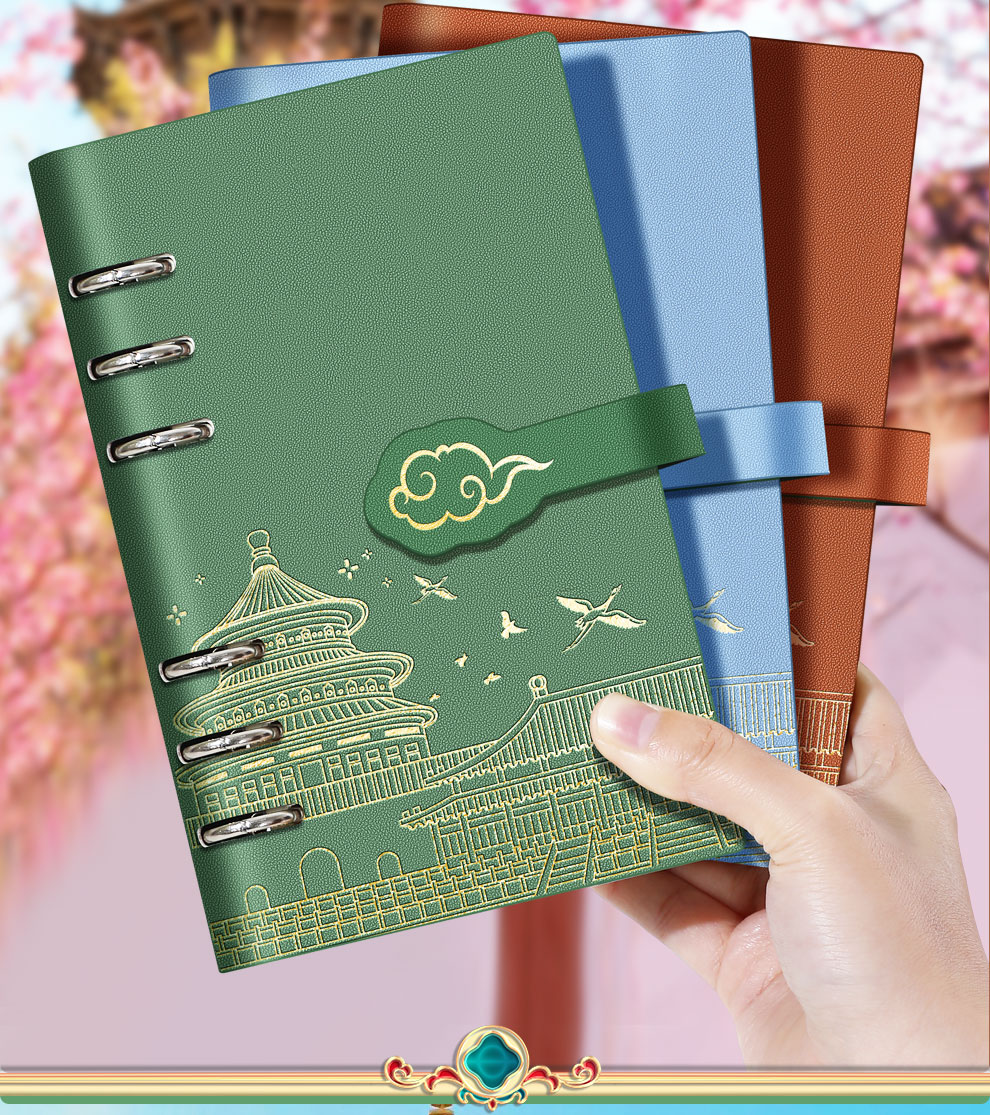Faramon Stamp Collection Notebook, Travel Journal, Blank Pages for Visiting Famous Spots in Nanjing, Beijing, Zoo, Forbidden City, Chongqing, with Stamps from Museums And Landmarks - Gree 2