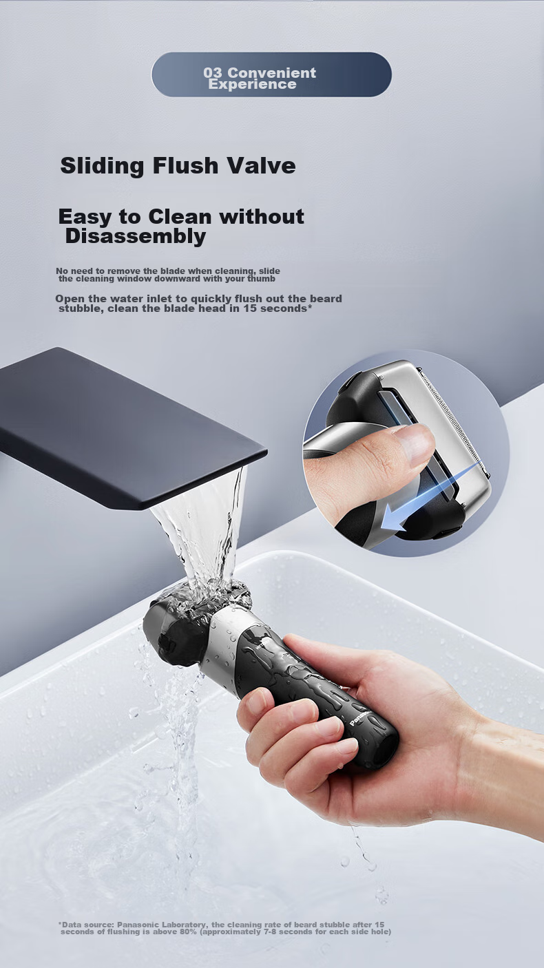 Panasonic [Mid-Autumn Festival Gift] Electric Shaver, New 5 Series Little Lightning Three-Head Reciprocating Razor, Birthday Gift for Men, Present for Boyfriend Or Father, RM35 Blue 10