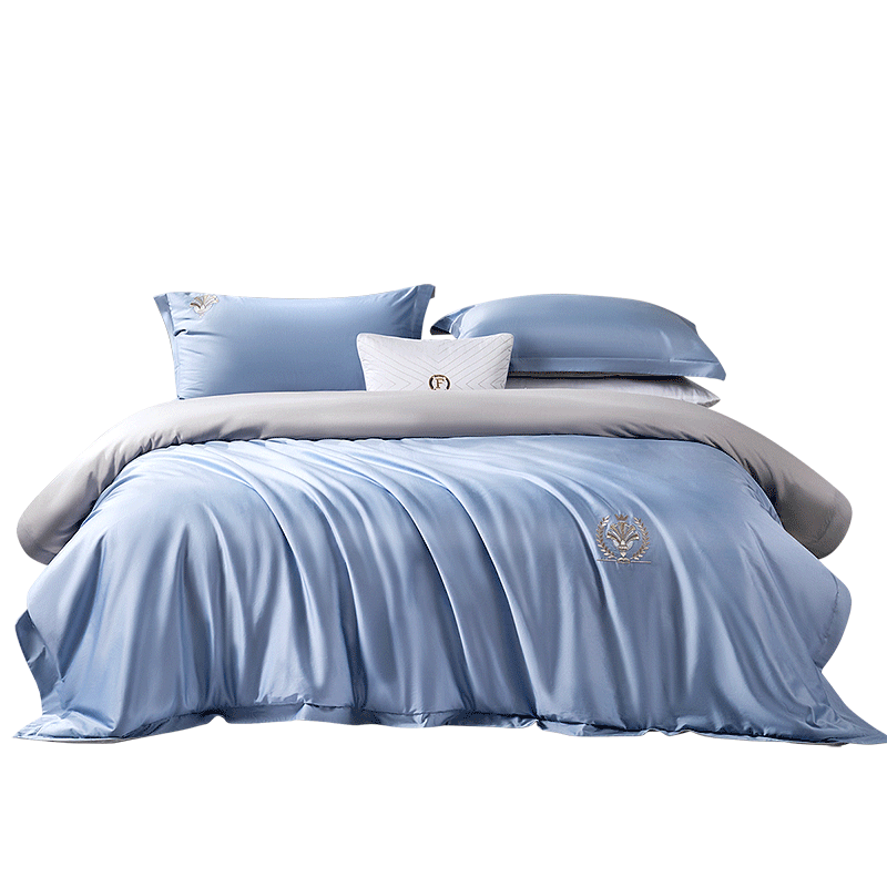 FUANNA Duvet Cover, Single Piece, Pure Cotton, 60-Count Long-Staple Cotton, Sateen Duvet Cover, All-Cotton, for Single Student Dormitory Bed, 1.2 Meters Wide
