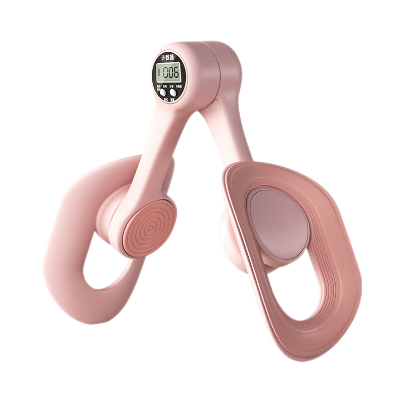 PROIRON Puli'ai Pelvic Floor Muscle Trainer Leg Exerciser with Counter Adjustable Leg Shaper Kegel Trainer Peach Pink