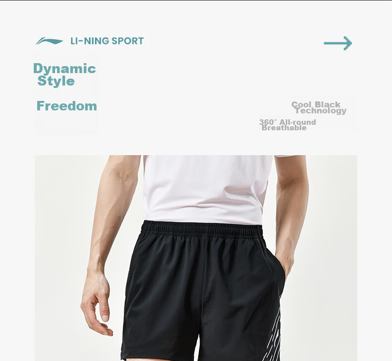 Li-Ning Table Tennis And Badminton Shorts, Quick-Dry Team Uniform for Men And Women, Competition And Training Sportswear, 2XL 7