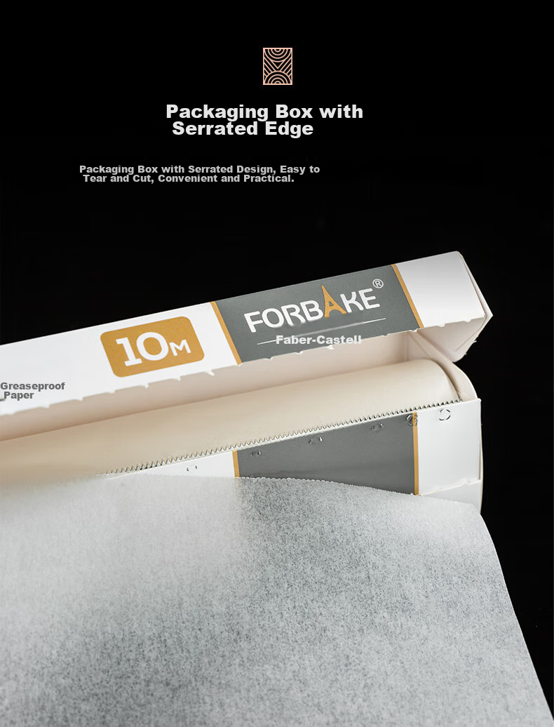 FOR BAKE Silicone Paper 20m, Barbecue Oil-Absorbing Paper, Steamer Paper, Air Fryer Paper, Oven Paper, Baking Paper, Roasting Tray Paper, 3 Rolls 3