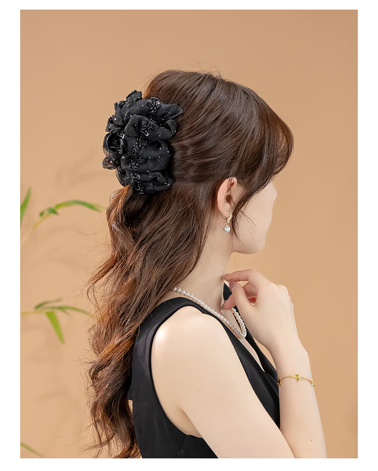CHIMERA 3D Wrinkled Beaded Hair Claw Clip for Full Back Hair Volume Hairpin Women's Birthday Gift 6