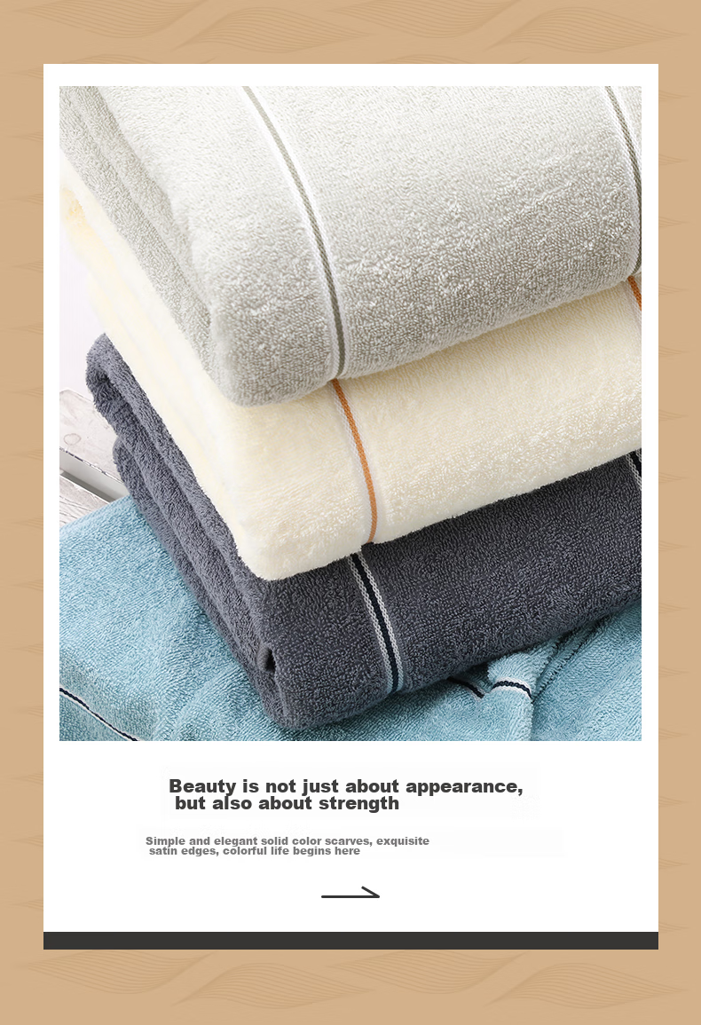 Grace Antibacterial Skin-Friendly Soft Absorbent Quick-Dry Class A Large Bath Towel Gray Sports 7