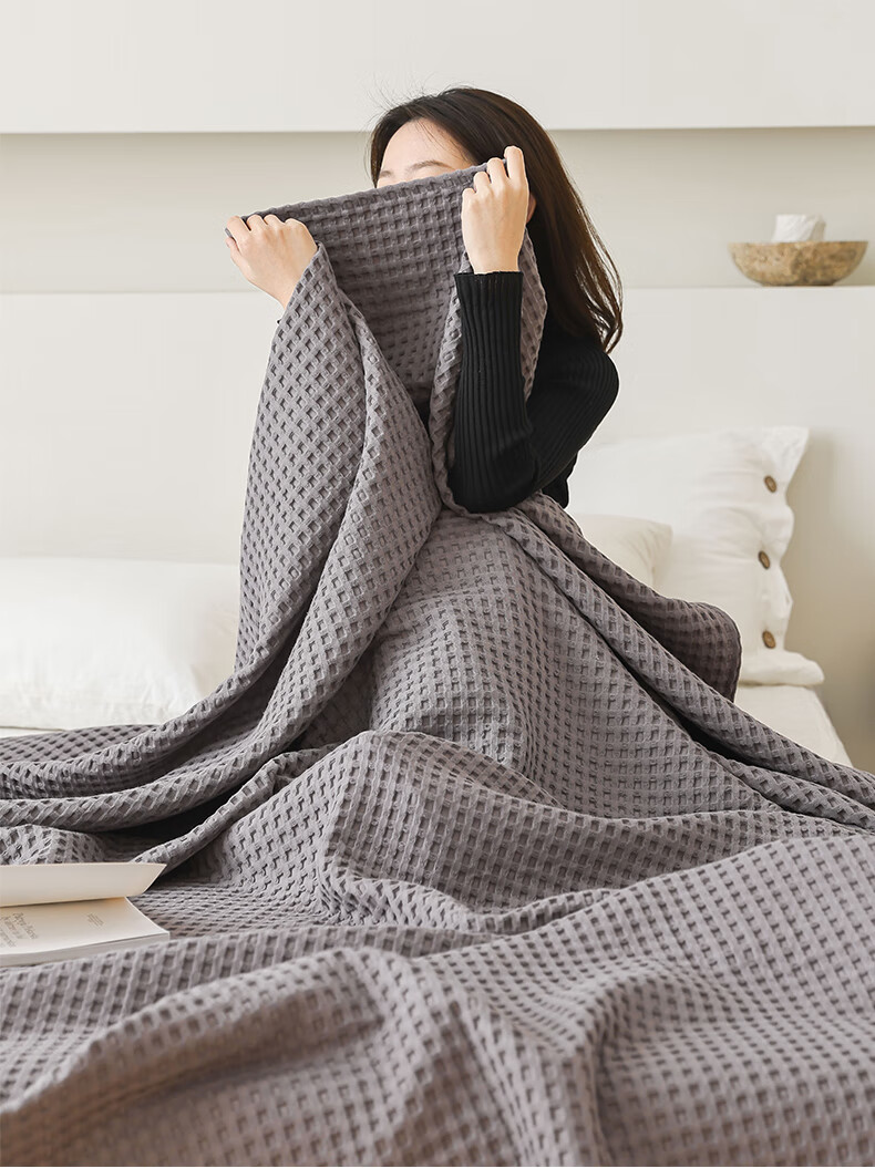 Hengyuanxiang Pure Cotton Gauze Towel Blanket, Air Conditioning Quilt, Nap Sofa Throw, Office Shawl, 100*150cm 13