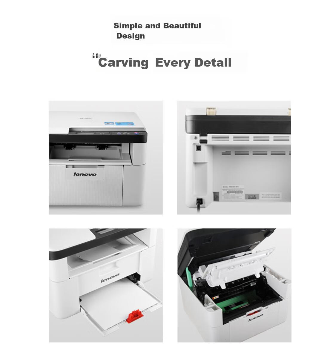 Lenovo M7206W Laser Printer for Home, Office, Student Homework And Error Correction with AI Voice Control, Mobile Wireless Copying, Scanning And Printing 3
