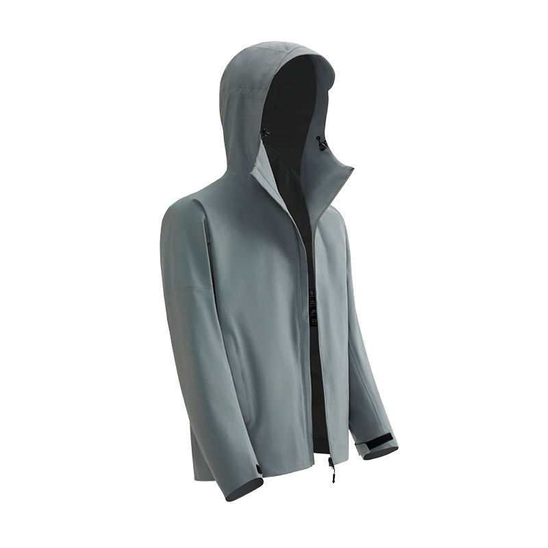JD Original Chamois 500 Waterproof Comfortable Stretch Windbreaker Single-Layer Jacket Hard Shell Coat for Men And Women, Misty Green, 4XL