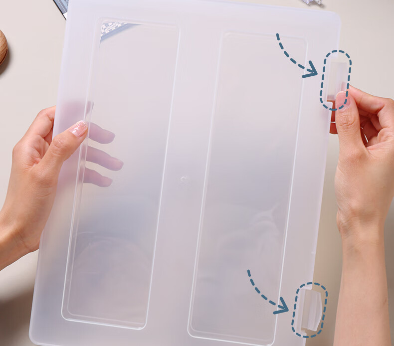 KW-Trio A4 Transparent Document Storage Box, Waterproof, for Certificates And Durable Files, Card Holder Organizer Box 8