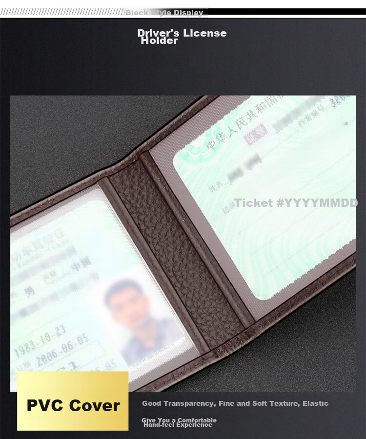 SEPTWOLVES Wallet for Men, Driver's License Holder, Genuine Leather Card Case, ID Holder, Driver's License And Birth Certificate Protector, Storage Pouch, Card Sleeve 21