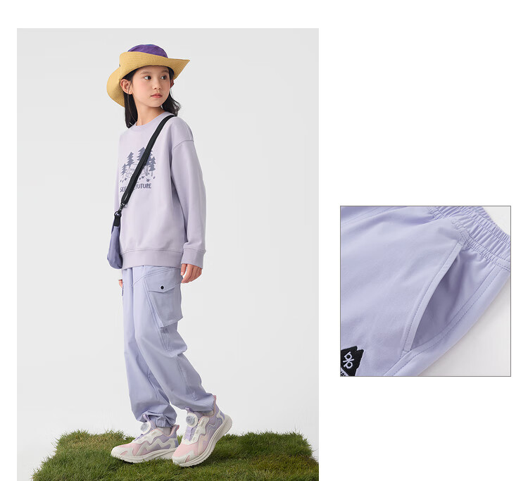 BALABALA Children's Clothing, Boys And Girls Pants, Spring 2025 Collection, Loose And Comfortable, Trendy And Fashionable Trousers, 208125108201 10