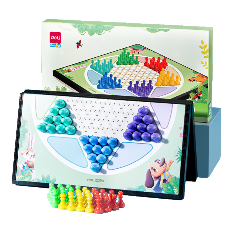 Deli Magnetic Checkers Board Game for Boys And Girls, Birthday Gift, Back-To Toy YW110-T