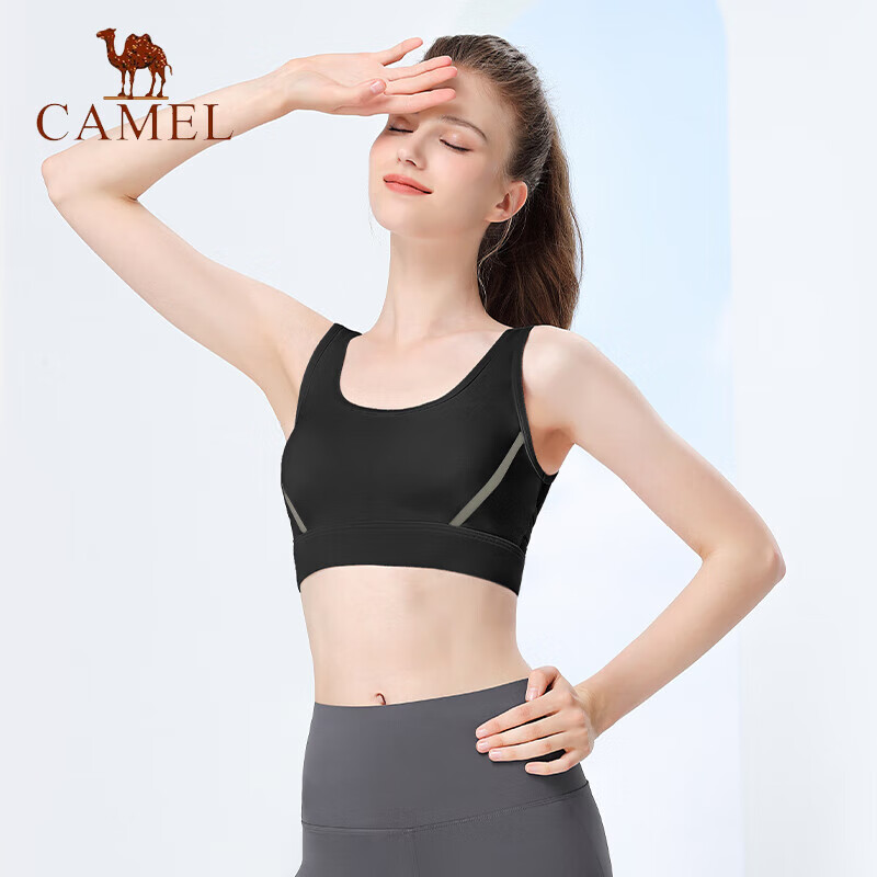 Женский спортивный бюстгальтер CAMEL Y0S1VLZ601A, черный, размер S