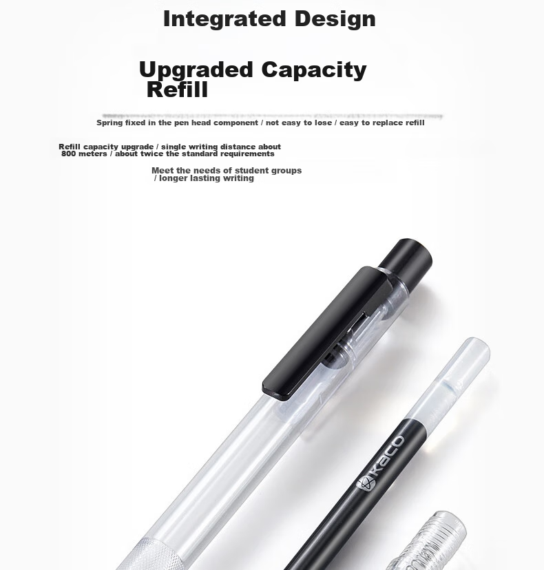 KACO Neutral Pen 0.5mm Black Retractable Pen for Signature, Exam Practice, Quick-Drying Ink Pen, Single Pen/bag K5 11