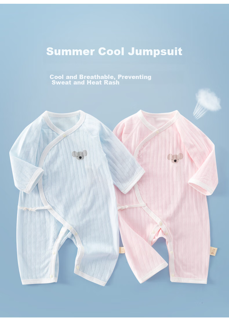 Banjvall Baby Clothes, Summer Thin Pure Cotton Newborn Onesie Underwear Pajamas, Newborn 0-6 Months Baby Romper 3