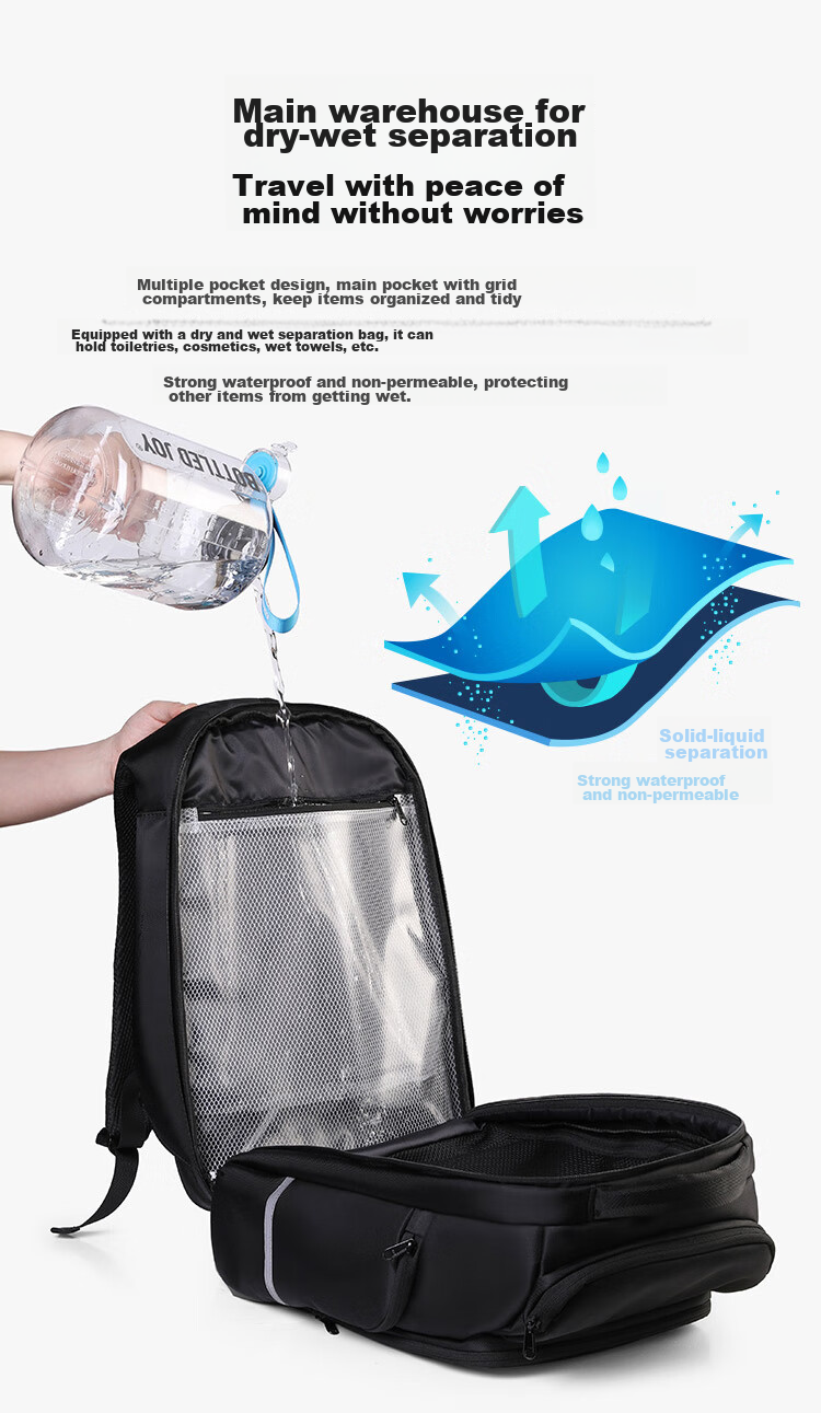 JD Original TANK New Model 2026 Sports Backpack, Large Capacity, 180° Expandable, Business Commute Laptop Bag for Me 8