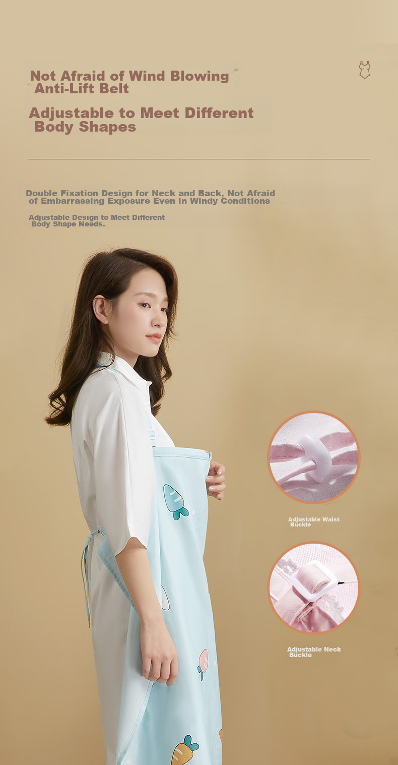Shiyuejiejing Nursing Pad, Multifunctional Breastfeeding Cover for Outdoor Use, Anti-Exposure Nursing Cover, Whale Dream 7