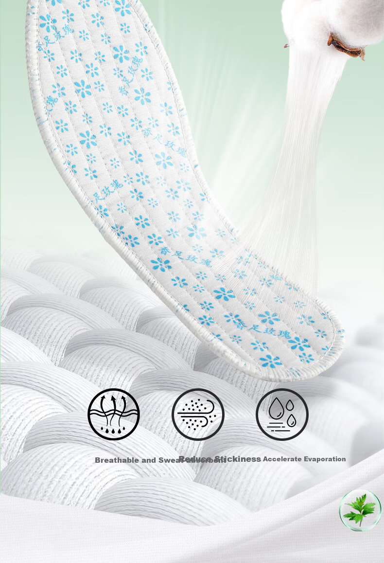 FOOTOPPO Herbal Deodorizing Insoles for Men, Summer Foot Odor Control, Sports Sweat-Absorbing Breathable Traditional Chinese Medicine Shoe Insoles for Me 6