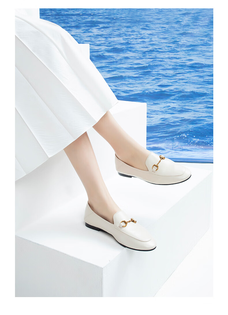 COMELY Genuine Leather Loafers for Women, Spring And Summer New Style, Sheepskin Flat Slip-On Shoes, Comfortable Versatile Leather Shoes, Black, Size 40 8