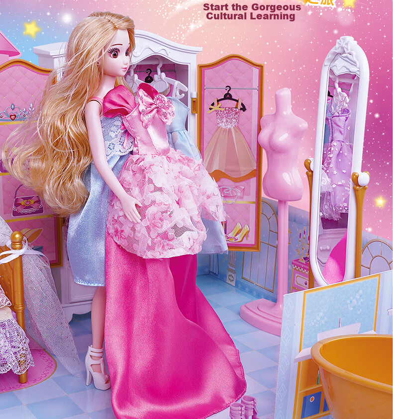 Anlili Children's Toy, Girl's Gift, Dress-Up Doll, Pretend Play, Barbie Dream House, Birthday Present 10