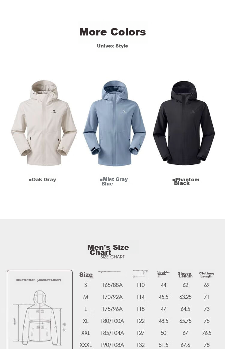 CAMEL Outdoor Softshell Jacket Unisex Windproof Waterproof Mountaineering Jacket Zeus 3538A5 18