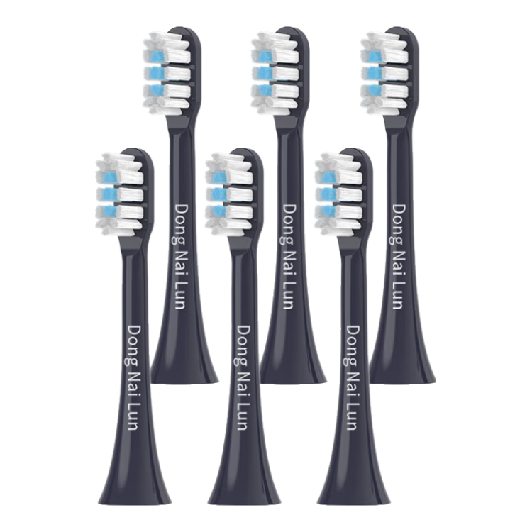 Dong Nai Lun Compatible with Xiaomi/Mijia Electric Toothbrush Heads T301/T302/T501, Standard Cleaning Deep Purple, 6-Pack