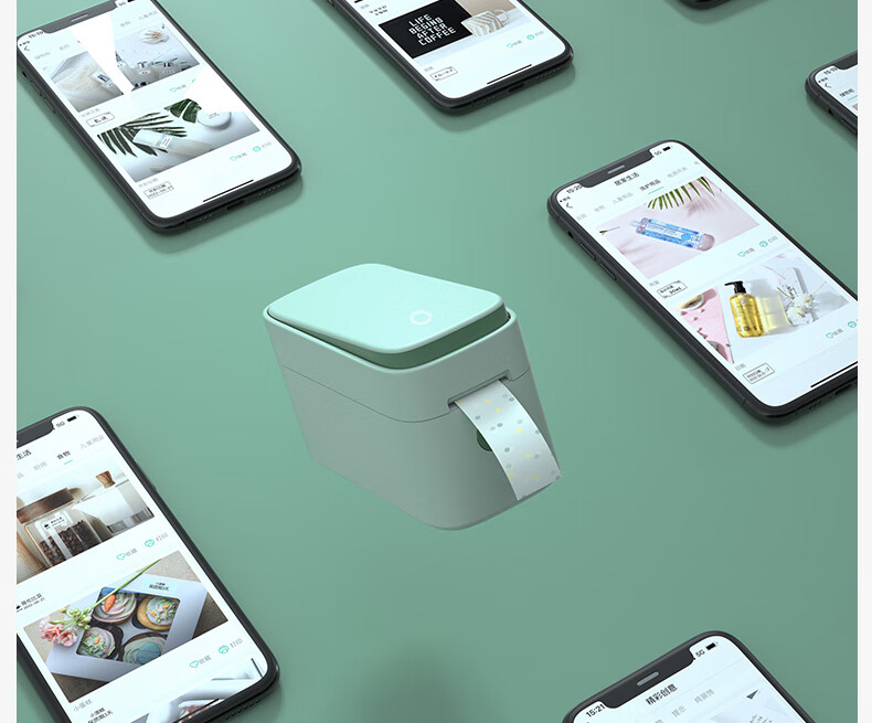 Deli Q2 Green Portable Thermal Label Printer for Home Use, Journal Name Tags, Storage Labels, Price Tags, Food Labels Printer with Mobile Bluetooth Connectio 17