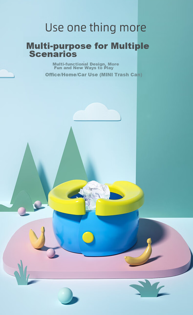 DOCTOR MA Children's Foldable Portable Toilet Travel Urinal Pot Baby Car Travel Potty Seat for Boys and Girls 5
