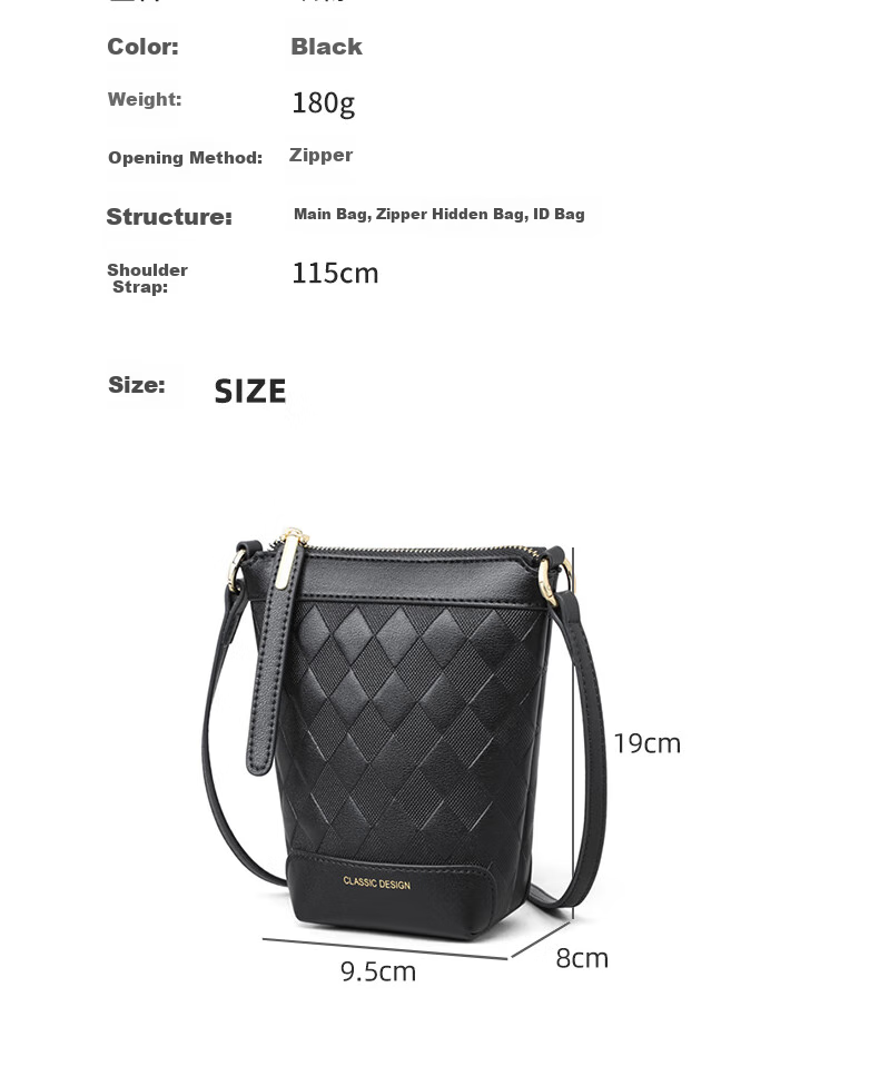 Viney Leather Handbag, Women's Bag, Niche Bucket Bag, Light Luxury Crossbody Shoulder Bag, Birthday And Mother's Day Gift, Practical Present for Mom 3