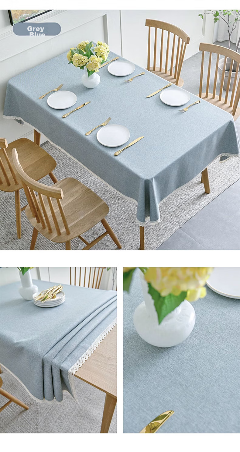 MOON TIME Round Tablecloth, Waterproof, Oil-Proof, Scald-Resistant, Washable Dining Table Cover, Coffee Table Cloth, Table Mat, 160*160cm 6