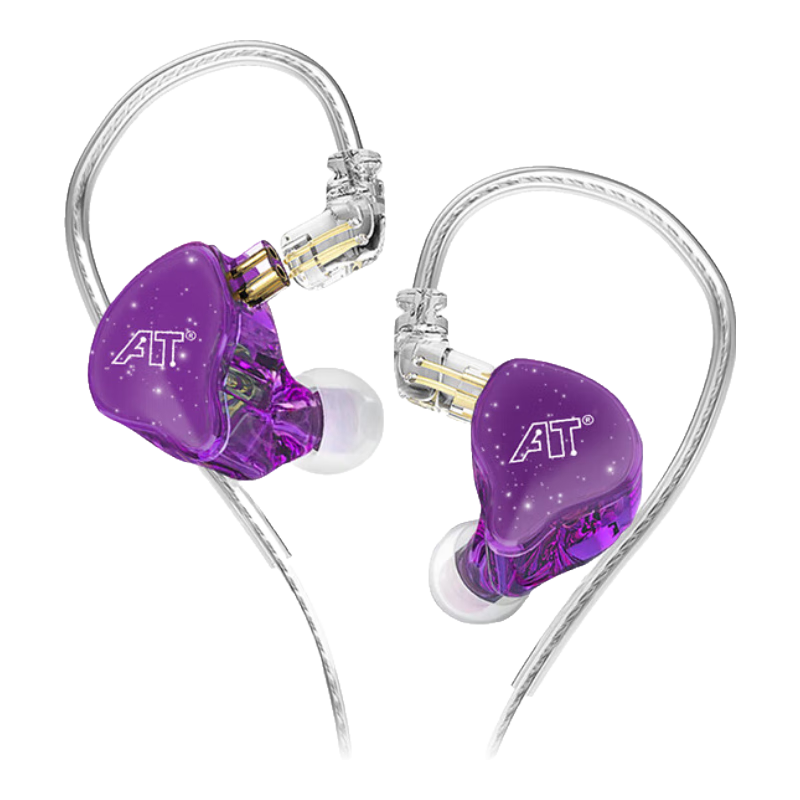 ISK ES60 Purple Wired Monitoring Earphones, In-Ear Professional Live Streaming High-Fidelity HIFI Small Earphones, Karaoke Music Sleep Deep Bass Mobile Computer Sound Card Universal Earplugs