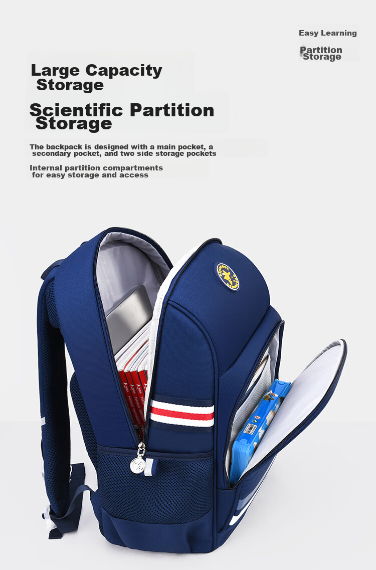 KVG Schoolbag for Primary School Students, Children's Backpack with Spine Protection And Load Reduction, for Grades 1-3, Girls And Boys, Double Shoulder Bag 10