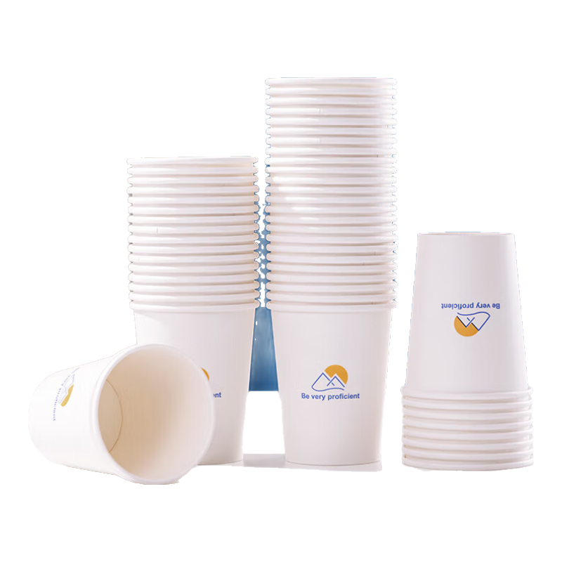 Deli 228ml Disposable Paper Cups/water Cups, Office Essentials for Home Use And Guest Visits, Hotel Use, Dexin Series, 50-Pack, LL6