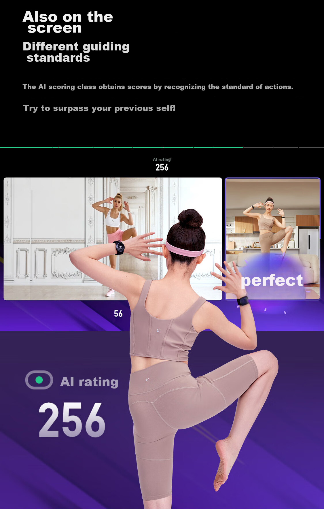 Keep Fitness Mirror Exercise Sensing Machine KS Smart Game Console with AI Guidance And Scoring, Motion Sensing Exercise Console 22