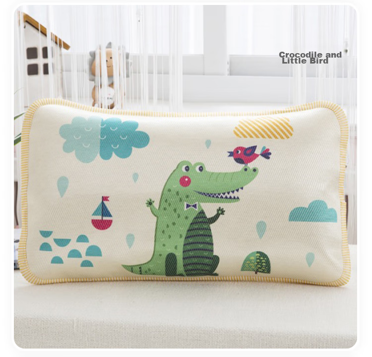 9I9 Baby Pillowcase, Summer Ice Silk Children's Pillow Cover, Student Cooling Pillowcase, Washable Kindergarten A237 Tiger, 60*40 11
