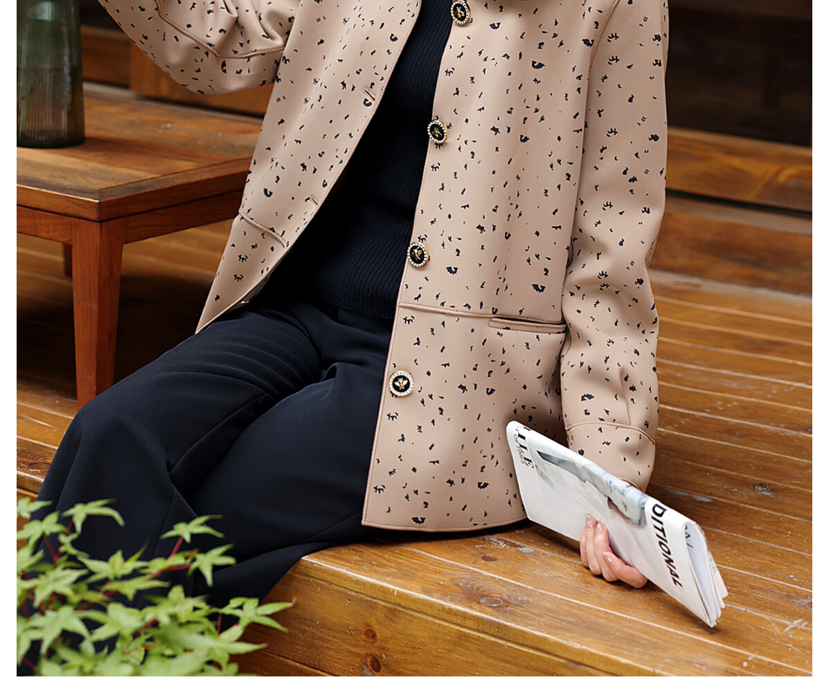 YUZHAOLIN Middle-aged and Elderly Women's Spring and Autumn Coat Elegant Mom Jacket Y243U3012 15