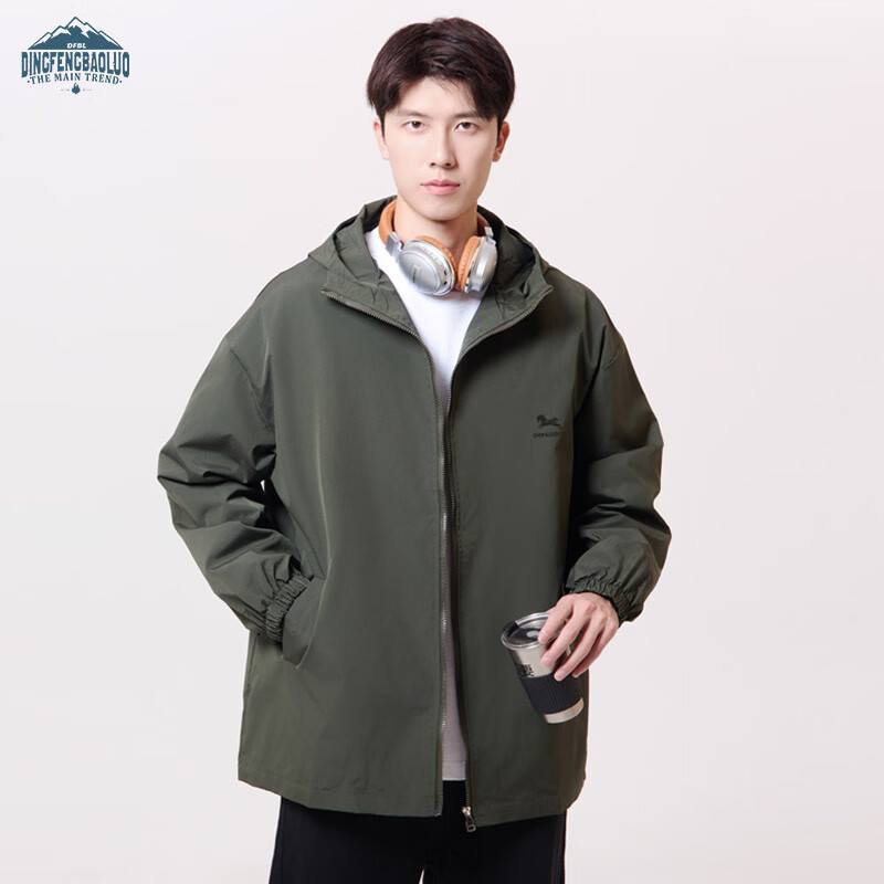Dingfengbaoluo American-Style Tactical Jacket for Men, Spring 2023 New Year Outdoor Coat DFJK01 Army Green XL