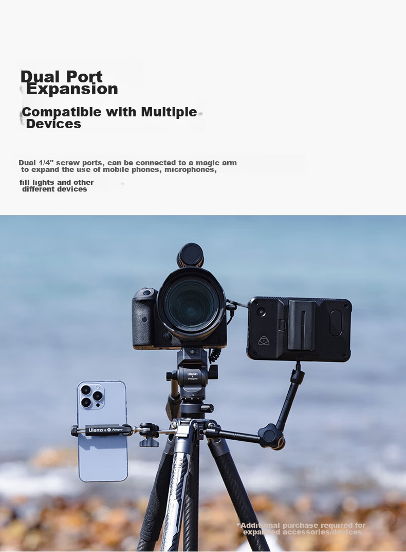 Ulanzi F38 Carbon Fiber Tripod, Air Three Air Hydraulic Pan Head, Portable Outdoor Quick-Release Quick-Install Digital Camera Photography Tripod 11