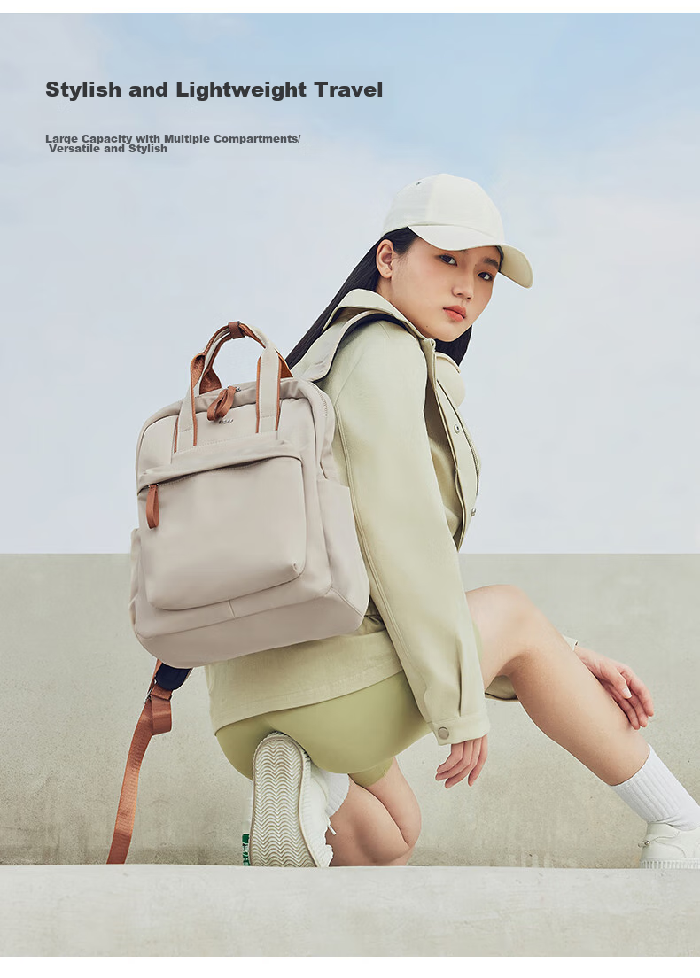Laifu 14-Inch Laptop Bag, Women's Commuter Backpack, Large Capacity Schoolbag, Travel Backpack 1