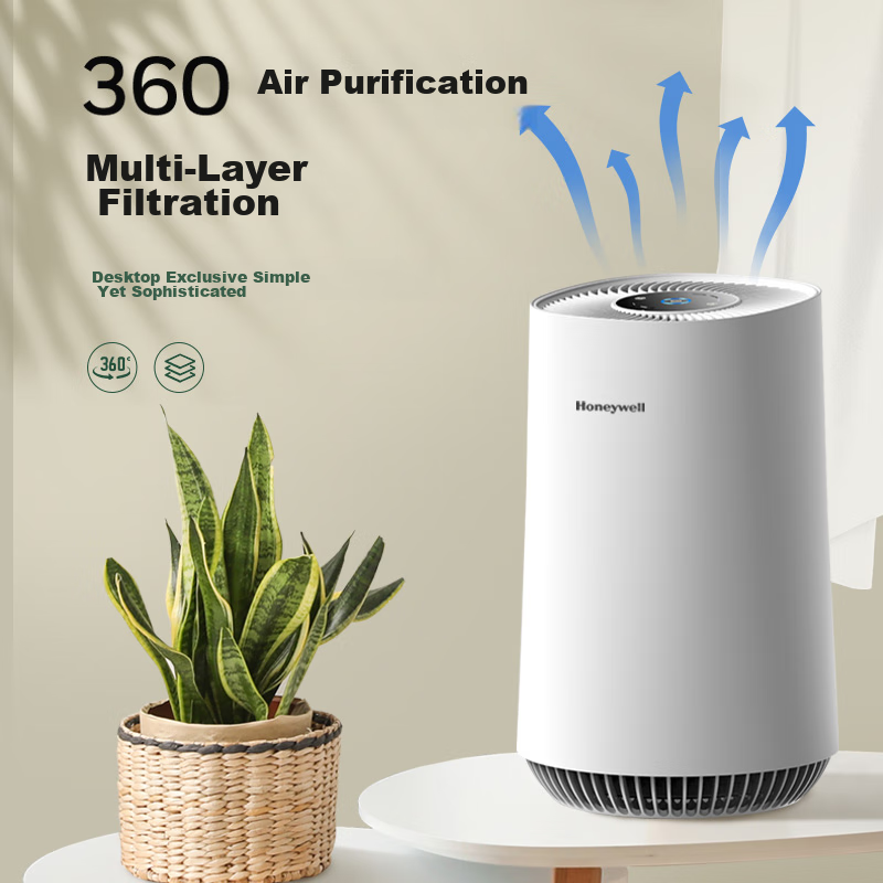 Honeywell Air Purifier for Home, Study, Office, Formaldehyde Removal, Odor Elimination, Secondhand Smoke, Desktop-Specific Purification Device KJ205F-PAC000AW