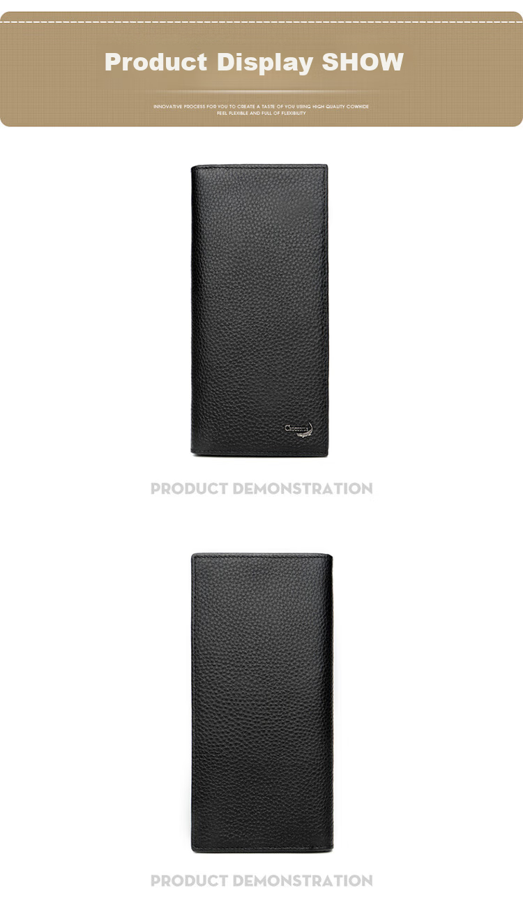CROCODILE Top-Grain Leather Crocodile Pattern Stylish Men's Long Wallet Vertical Style Billfold Men's Birthday Gift for Boyfriend CT090 12