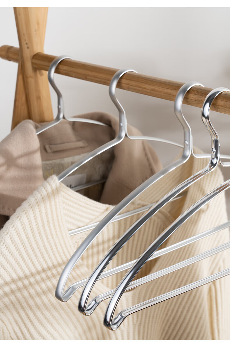 Fanyejia Aluminum Alloy Hangers, 10 High-End Models, Household Clothes Hangers, Seamless Wardrobe Hangers, Anti-Shearing Angle Drying Rack 17