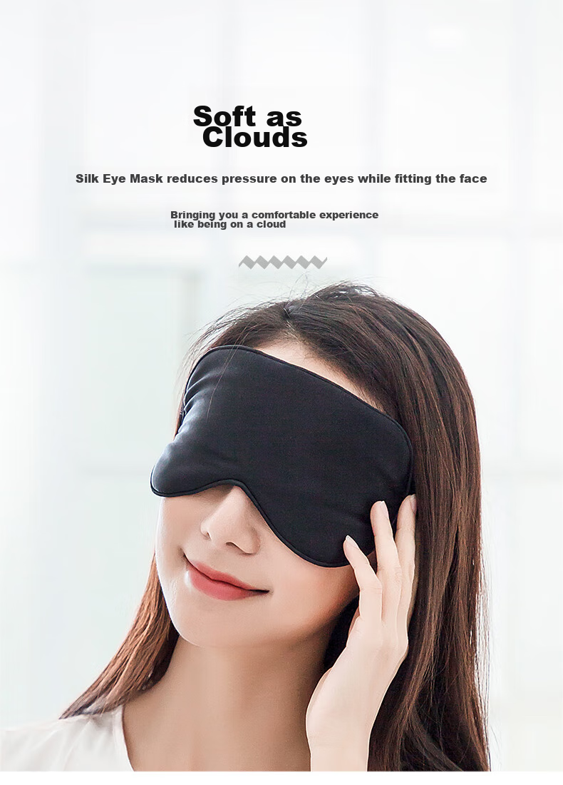 JOYTOUR 3D Eye Mask, Sleep Light-Blocking Thin Breathable, Men And Women Nap Travel Sleep Eye Mask, Black with Earplugs Included 6