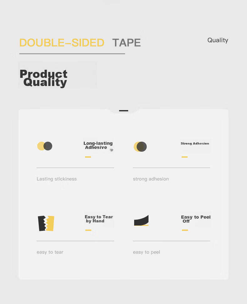 Master Package Double-Sided Tape, 5mm*50m*5 Rolls, Strong High-Adhesive Double-Sided Tape, Easy to Tear And Peel for Children's Crafts, No Trace Wall Sticker, Specialized Double-Sided Tape for Spring Festival Couplets 2